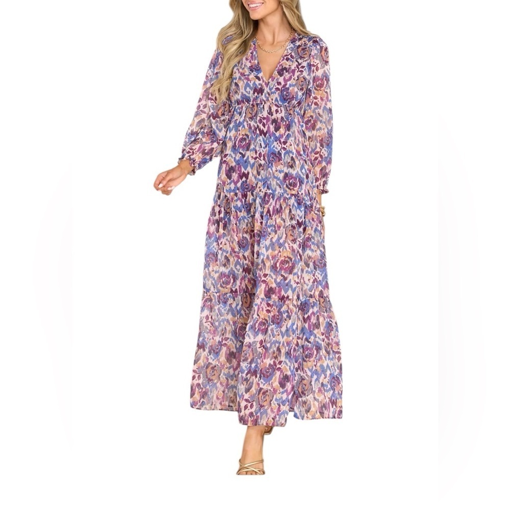 Meet Me in Santorini Floral Maxi Dress